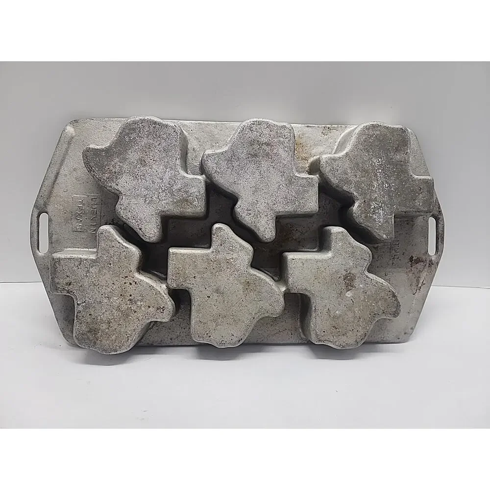 Texas Shaped Muffin Cornbread Pan Aluminum Professional Grade‎ Quality USA Made
